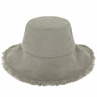 Wide Brim Frayed Bucket Hat | Marquebien - Marquebien