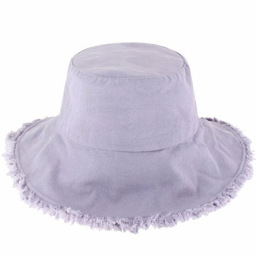 Wide Brim Frayed Bucket Hat | Marquebien - Marquebien