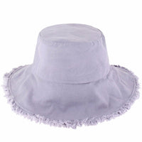 Wide Brim Frayed Bucket Hat | Marquebien - Marquebien