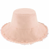 Wide Brim Frayed Bucket Hat | Marquebien - Marquebien